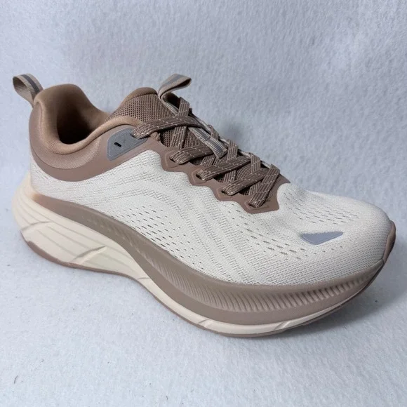 NORTIV 8 Womens Walking Shoes Beige Khaki Breathable Mesh Sneakers SNWS248W 11 - Picture 12 of 16